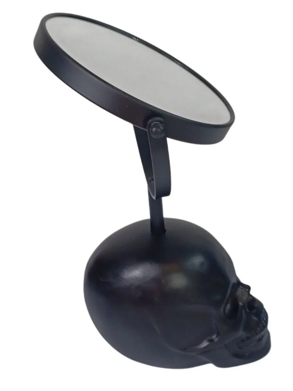 Dolls Kill Black Skull Skeleton Adjustable Vanity Mirror 14.75 X 8 3X Magnifying